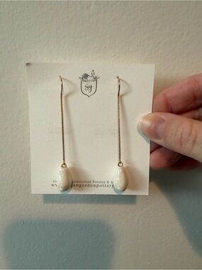 Susan Gordon Pottery Perla Threaders Earrings